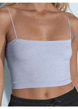 Sinsay - Prążkowany top na ramiączkach - niebieski ze sklepu Sinsay w kategorii Bluzki damskie - zdjęcie 181243575