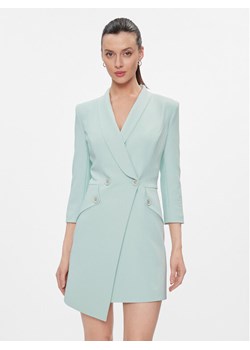 Elisabetta Franchi Sukienka koktajlowa AB-562-41E2-V500 Niebieski Regular Fit ze sklepu MODIVO w kategorii Sukienki - zdjęcie 181244249