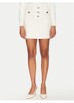 Morgan Spódnica mini 251-JABI Écru Slim Fit ze sklepu MODIVO w kategorii Spódnice - zdjęcie 181244548