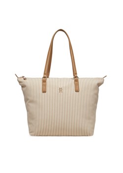 Torebka Tommy Hilfiger Poppy Summer Tote AW0AW17203 Beżowy ze sklepu eobuwie.pl w kategorii Torby Shopper bag - zdjęcie 181245546