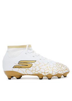 Buty do piłki nożnej Skechers Skx_1.5 High Jr Td Fg 252086N/WBGD Biały ze sklepu eobuwie.pl w kategorii Buty sportowe dziecięce - zdjęcie 181245925