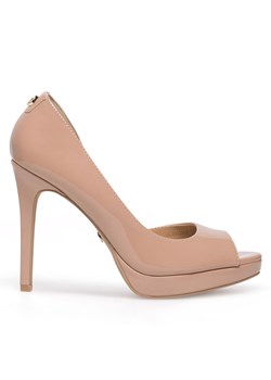 Szpilki Nine West WFA2733-1 Beżowy ze sklepu eobuwie.pl w kategorii Czółenka - zdjęcie 181246085