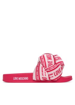 Klapki LOVE MOSCHINO JA28312G0MIW360A Różowy ze sklepu eobuwie.pl w kategorii Klapki damskie - zdjęcie 181246445