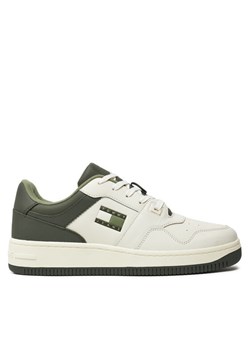 Sneakersy Tommy Jeans Tjm Basket Leather EM0EM01434 Zielony ze sklepu eobuwie.pl w kategorii Buty sportowe męskie - zdjęcie 181247048