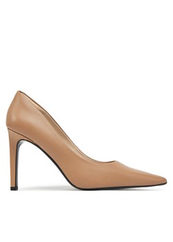 Szpilki Calvin Klein Heel Pump 90 - Lth HW0HW02336 Brązowy ze sklepu eobuwie.pl w kategorii Czółenka - zdjęcie 181247576