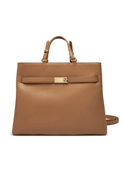 Torebka Tommy Hilfiger Heritage Satchel AW0AW17211 Brązowy ze sklepu eobuwie.pl w kategorii Torebki damskie - zdjęcie 181248058