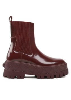 Botki Kurt Geiger London Chelsea 9353754109 Bordowy ze sklepu eobuwie.pl w kategorii Workery damskie - zdjęcie 181248467