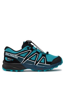 Buty do biegania Salomon Speedcross Waterproof L47457800 Niebieski ze sklepu eobuwie.pl w kategorii Buty trekkingowe dziecięce - zdjęcie 181250145