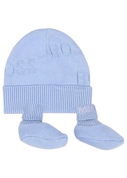 Zestaw Czapka i Skarpety Boss J98421 Niebieski ze sklepu eobuwie.pl w kategorii Czapki dziecięce - zdjęcie 181250849