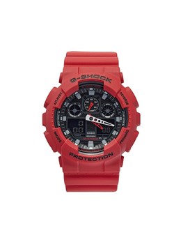 Zegarek G-Shock GA-100B-4AER Czerwony ze sklepu eobuwie.pl w kategorii Zegarki - zdjęcie 181250855