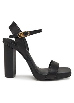 Sandały Tommy Hilfiger High Heel Leather Sandal FW0FW08534 Czarny ze sklepu eobuwie.pl w kategorii Sandały damskie - zdjęcie 181251676