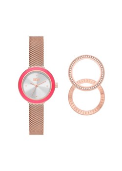 Zegarek DKNY Sasha NY6654SET Różowe złocenie ze sklepu eobuwie.pl w kategorii Zegarki - zdjęcie 181251917