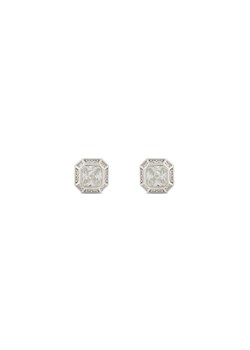 Kolczyki ICED STUFF Emerald Cut Białe złoto ze sklepu eobuwie.pl w kategorii Kolczyki - zdjęcie 181252389