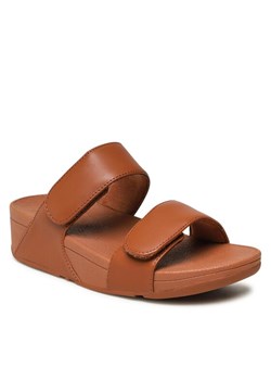 Klapki FitFlop LULU FV6-592 Brązowy ze sklepu eobuwie.pl w kategorii Sandały damskie - zdjęcie 181252468
