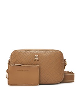 Torebka Tommy Hilfiger Th Distinct Camera Bag Mono AW0AW17221 Brązowy ze sklepu eobuwie.pl w kategorii Listonoszki - zdjęcie 181252988