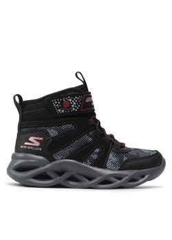 Śniegowce Skechers Zerrix 400145L/BKRD Czarny ze sklepu eobuwie.pl w kategorii Buty zimowe dziecięce - zdjęcie 181253065