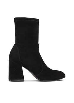 Botki Stuart Weitzman Flareblock 85 Str Bt SF414 Czarny ze sklepu eobuwie.pl w kategorii Botki - zdjęcie 181253257