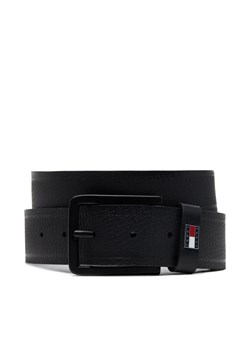 Pasek Męski Tommy Jeans Tjm Elevated Flag Leather 3.5 AM0AM13291 Czarny ze sklepu eobuwie.pl w kategorii Paski męskie - zdjęcie 181253258