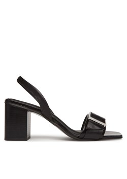 Sandały Calvin Klein Heel Sandal 70 W/Buckle - Lth HW0HW02456 Czarny ze sklepu eobuwie.pl w kategorii Sandały damskie - zdjęcie 181253607