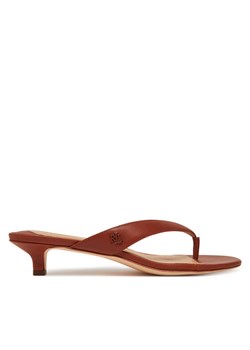 Japonki LAUREN RALPH LAUREN Francesca 802966841002 Brązowy ze sklepu eobuwie.pl w kategorii Klapki damskie - zdjęcie 181254037