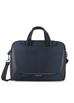 Torba na laptopa Lanetti LAN-N-012-05 Granatowy ze sklepu eobuwie.pl w kategorii Torby męskie - zdjęcie 181254366