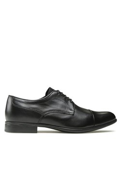 Półbuty Geox U Iacopo U169GA00043C9999 Czarny ze sklepu eobuwie.pl w kategorii Buty eleganckie męskie - zdjęcie 181254379