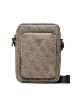 Saszetka Guess Vezzola Smart HMEVZL P3163 Beżowy ze sklepu eobuwie.pl w kategorii Saszetki - zdjęcie 181254465