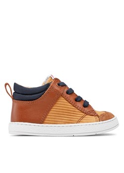 Sneakersy Pom d'Api Mousse Zip Trek N1SICT0401 Brązowy ze sklepu eobuwie.pl w kategorii Buciki niemowlęce - zdjęcie 181255057