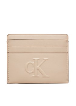 Etui na karty kredytowe Calvin Klein Jeans Sculpted Cardcase K60K612747 Beżowy ze sklepu eobuwie.pl w kategorii Etui - zdjęcie 181255458