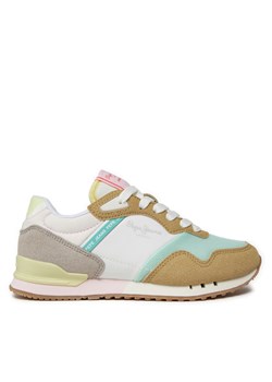 Sneakersy Pepe Jeans London Urban G PGS40002 Beżowy ze sklepu eobuwie.pl w kategorii Buty sportowe dziecięce - zdjęcie 181255506