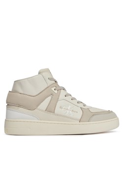 Sneakersy Calvin Klein Jeans Basket Cupsole Mid Lth Ml Fad YM0YM00883 Beżowy ze sklepu eobuwie.pl w kategorii Buty sportowe męskie - zdjęcie 181255527