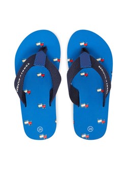 Japonki Tommy Hilfiger T3X8-33909-0058A023 M Niebieski ze sklepu eobuwie.pl w kategorii Klapki dziecięce - zdjęcie 181256216