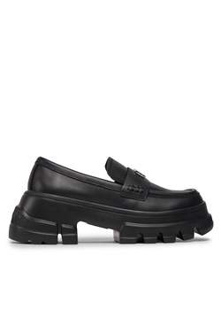 Loafersy Tommy Jeans Tjw Chunky Loafer EN0EN02504 Czarny ze sklepu eobuwie.pl w kategorii Półbuty damskie - zdjęcie 181257528