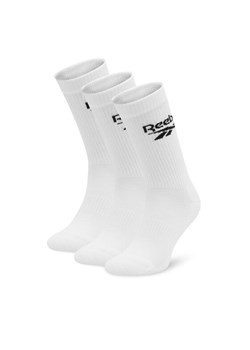 Zestaw 3 par wysokich skarpet unisex Reebok R0452-SS24 (3-pack) Biały ze sklepu eobuwie.pl w kategorii Skarpetki męskie - zdjęcie 181257696