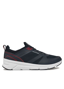 Sneakersy Tommy Hilfiger Modern Comfort Run Mix FM0FM05471 Granatowy ze sklepu eobuwie.pl w kategorii Buty sportowe męskie - zdjęcie 181257958