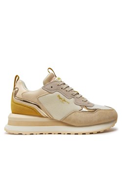 Sneakersy Pepe Jeans Blur Sour PLS60007 Beżowy ze sklepu eobuwie.pl w kategorii Buty sportowe damskie - zdjęcie 181258197