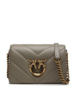 Torebka Pinko Love Click Mini AI 23-24 PLTT 100067 A136 Szary ze sklepu eobuwie.pl w kategorii Listonoszki - zdjęcie 181258509