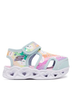 Sandały Skechers Heart Lights Sandals-Cutie Clouds 302977N/TQMT Turkusowy ze sklepu eobuwie.pl w kategorii Sandały dziecięce - zdjęcie 181258876