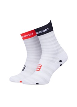 Skarpety Niskie Unisex Compressport Pro Racing Socks v4.0 Ultralight Run Low XU00051B Biały ze sklepu eobuwie.pl w kategorii Skarpetki damskie - zdjęcie 181259438