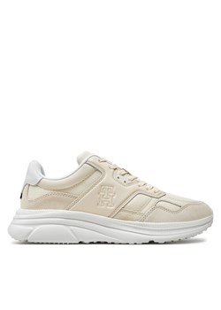 Sneakersy Tommy Hilfiger Modern Runner Best Lth Mix FM0FM04938 Beżowy ze sklepu eobuwie.pl w kategorii Buty sportowe męskie - zdjęcie 181259705