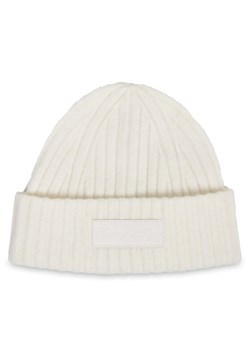 Czapka Tommy Hilfiger Tommy Twist Beanie AW0AW15325 Biały ze sklepu eobuwie.pl w kategorii Czapki zimowe damskie - zdjęcie 181261055