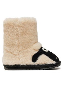 Śniegowce EMU Australia Shaun The Sheep K13111 Écru ze sklepu eobuwie.pl w kategorii Buty zimowe dziecięce - zdjęcie 181261365