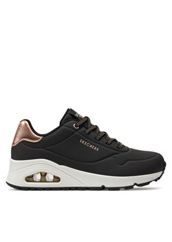 Sneakersy Skechers Uno Shimmer Away 155196/BLK Czarny ze sklepu eobuwie.pl w kategorii Buty sportowe damskie - zdjęcie 181261919