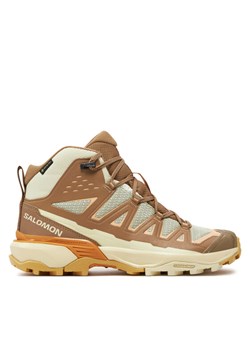 Trekkingi Salomon X Ultra 360 Edge Mid Gore-Tex L47462700 Brązowy ze sklepu eobuwie.pl w kategorii Buty trekkingowe damskie - zdjęcie 181261957