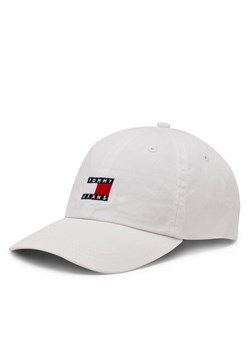 Czapka z daszkiem Tommy Jeans Heritage AW0AW15848 Biały ze sklepu eobuwie.pl w kategorii Czapki z daszkiem damskie - zdjęcie 181262755