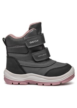 Śniegowce Geox B Flanfil Girl B Abx B463WD 050FU C9A8F M Szary ze sklepu eobuwie.pl w kategorii Buty zimowe dziecięce - zdjęcie 181263708