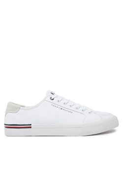Tenisówki Tommy Hilfiger Core Corporate Vulc Canvas FM0FM05398 Biały ze sklepu eobuwie.pl w kategorii Trampki męskie - zdjęcie 181263768