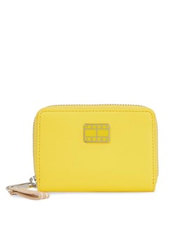 Mały Portfel Damski Tommy Jeans Tjw City-Wide Small Za AW0AW15940 Żółty ze sklepu eobuwie.pl w kategorii Portfele damskie - zdjęcie 181264445