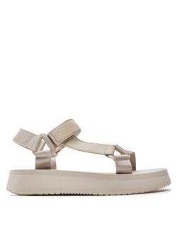 Sandały Calvin Klein Jeans Sandal Velcro Webbing Dc YW0YW01353 Beżowy ze sklepu eobuwie.pl w kategorii Sandały damskie - zdjęcie 181264538