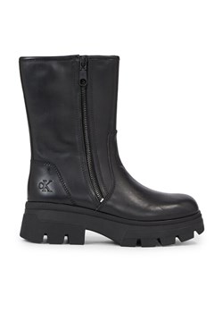 Botki Calvin Klein Jeans Chunky Combat Zip Boot Wn YW0YW01109 Czarny ze sklepu eobuwie.pl w kategorii Botki - zdjęcie 181264686
